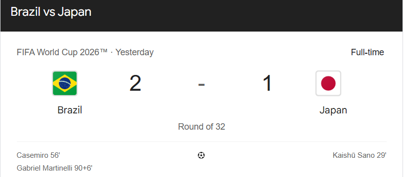 Brazil vs Japan 