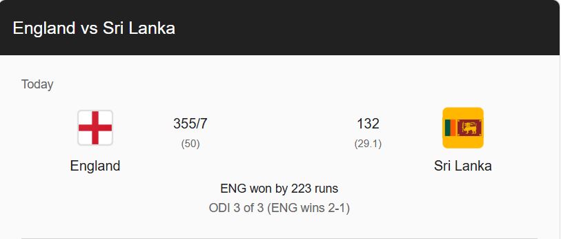 England vs Sri Lanka 3rd ODI