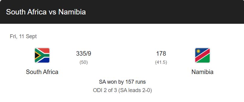 Namibia vs South Africa 2nd ODI