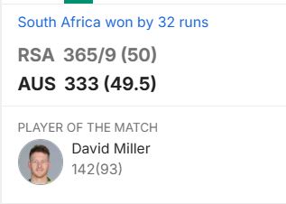 South Africa vs Australia 2nd ODI